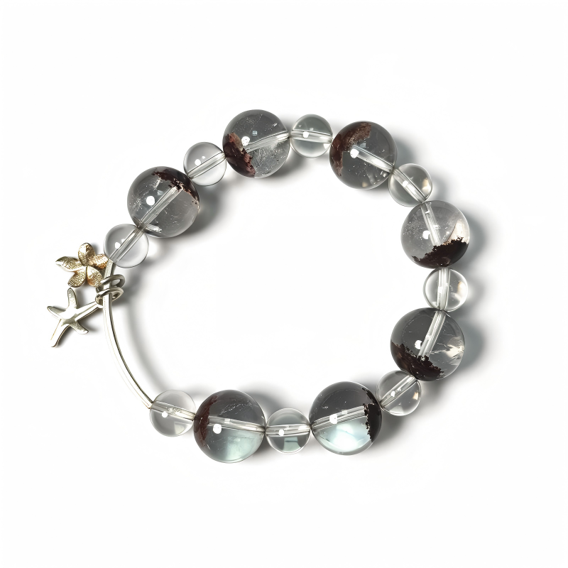 Green Phantom Quartz Bracelet | Wealth & Career Success Crystal Bracelet | Protection and Anxiety Relief Jewelry | Handmade Gemstone Bracelet(SJG007)