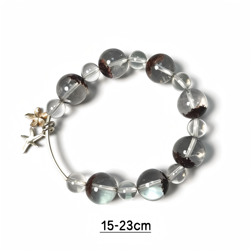 Green Phantom Quartz Bracelet | Wealth & Career Success Crystal Bracelet | Protection and Anxiety Relief Jewelry | Handmade Gemstone Bracelet(SJG007)