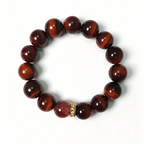 Red Tiger Eye Bracelet | Courage & Confidence Crystal Bracelet | Protection Jewelry for Motivation and Success | Handmade Gemstone Bracelet(SJG006)