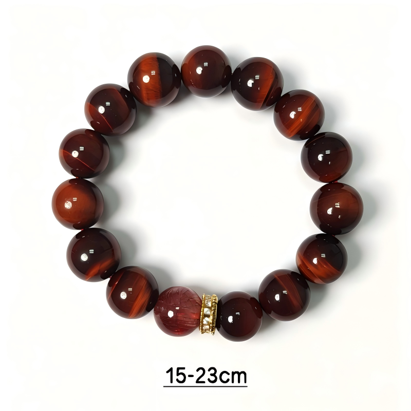 Red Tiger Eye Bracelet | Courage & Confidence Crystal Bracelet | Protection Jewelry for Motivation and Success | Handmade Gemstone Bracelet(SJG006)