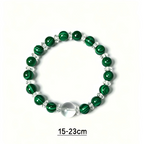 Malachite & Clear Quartz Harmony Bracelet | Green Crystal Energy Bracelet | Family Blessing Protection Bracelet | Handmade Gemstone Jewelry(SJG001)