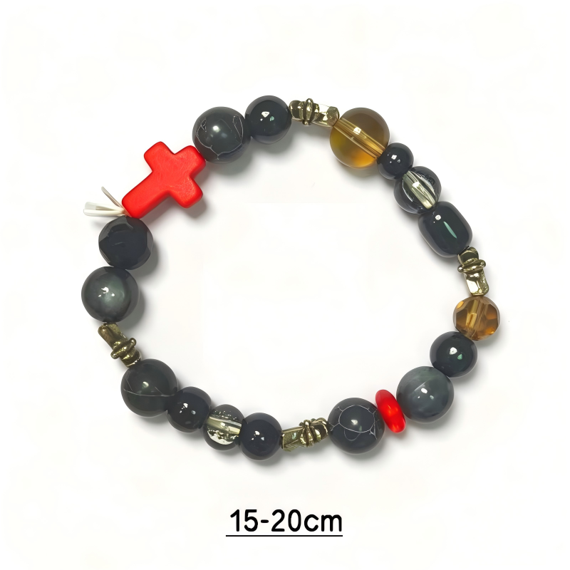 Die For You Inspired Bracelet | The Weeknd Inspired Jewelry | Dark Romance Bracelet | Handmade Gothic Red Cross Beaded Bracelet(BYY013)