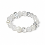Clear Quartz & White Phantom Crystal Bracelet | Purification & Clarity Gemstone Bracelet | Handmade Minimalist Energy Jewelry(SJG011)