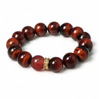 Red Tiger Eye Bracelet | Courage & Confidence Crystal Bracelet | Protection Jewelry for Motivation and Success | Handmade Gemstone Bracelet(SJG006)