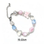 Taylor Swift Love Inspired Bracelet | Handmade Romantic Beaded Bracelet | Swiftie Fan Jewelry | Pink Heart Charm Gift for Her(AYY002)