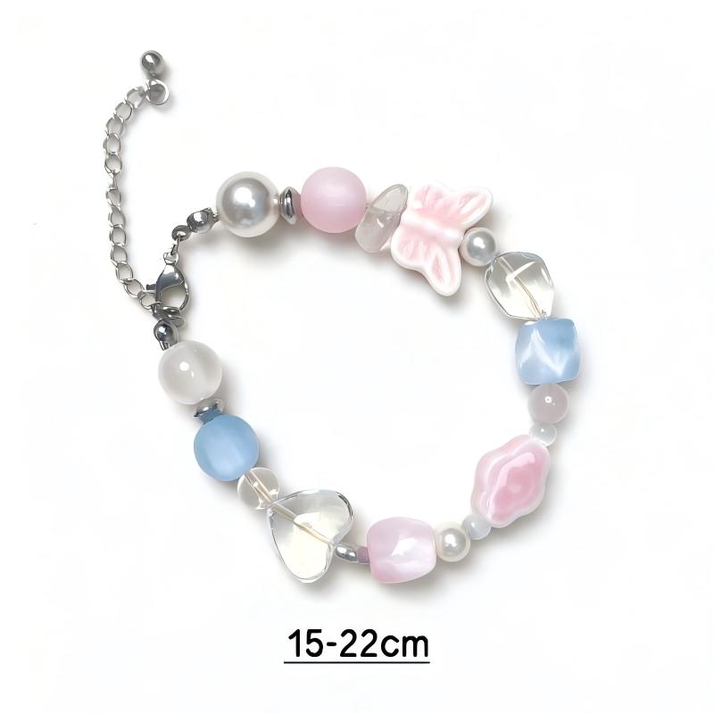 Taylor Swift Love Inspired Bracelet | Handmade Romantic Beaded Bracelet | Swiftie Fan Jewelry | Pink Heart Charm Gift for Her(AYY002)