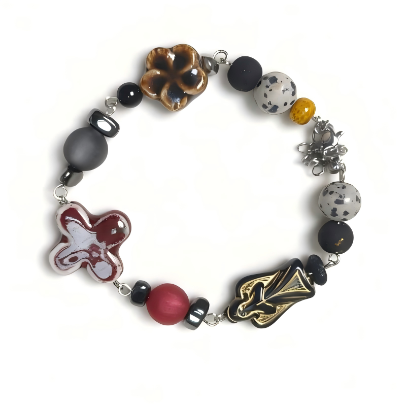 AC/DC Inspired Bracelet | Handmade Rock Band Beaded Bracelet | Hard Rock Fan Jewelry | Alternative Music Collector Gift(AYY003)