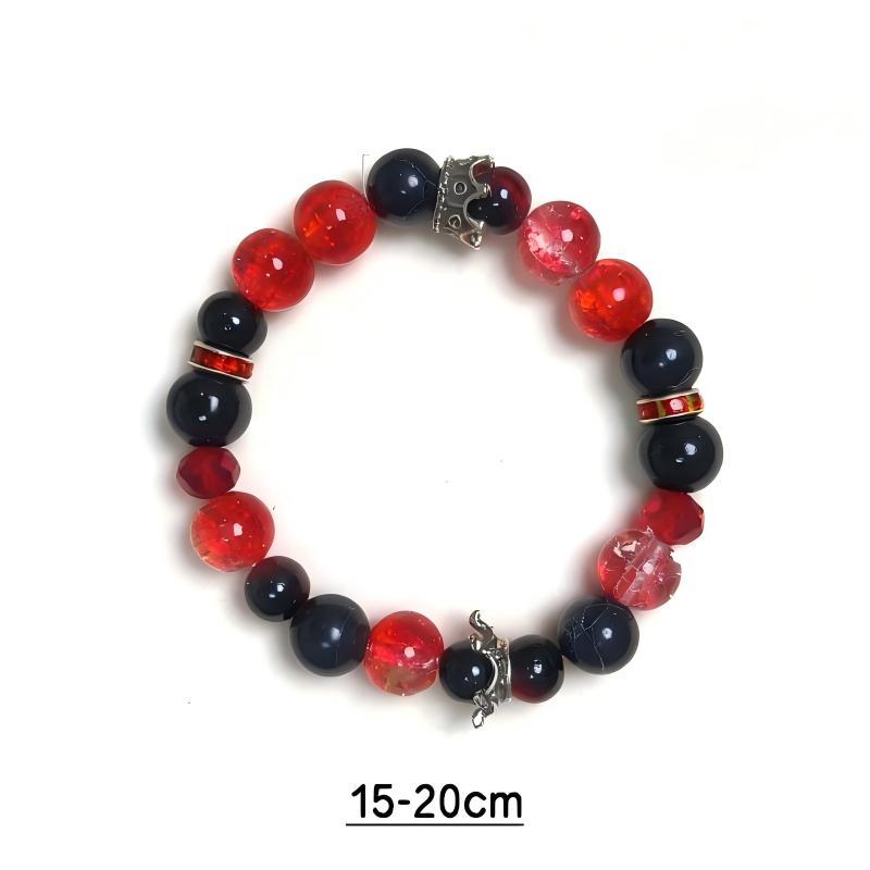 That’s What I Like Inspired Bracelet | Red Black Crown Bracelet | Luxury Royal Aesthetic Jewelry | Handmade Beaded Bracelet(BYY015)