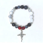 Loves Me Not Inspired Bracelet | t.A.T.u. Inspired Jewelry | Gothic Romance Bracelet | Handmade Black White Red Beaded Bracelet(BYY012)
