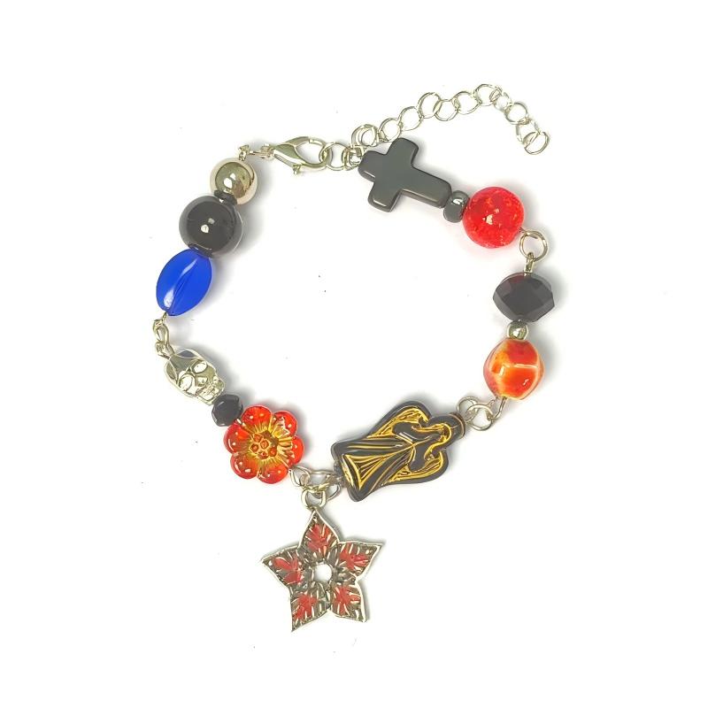 Ghost Impera Inspired Bracelet | Handmade Gothic Punk Bracelet | Dark Rock Beaded Jewelry | Metal Music Fan Gift(BYY002)