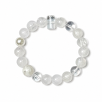 Clear Quartz & White Phantom Crystal Bracelet | Purification & Clarity Gemstone Bracelet | Handmade Minimalist Energy Jewelry(SJG011)