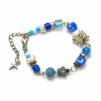 Tired of Problems Inspired Bracelet | Blue Butterfly Heart Bracelet | Dreamcore Aesthetic Jewelry | Handmade Beaded Bracelet(BYY014)