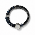 Obsidian, Blue Tiger Eye & White Phantom Bracelet | Handmade Protection & Strength Bracelet | Luxury Gemstone Jewelry(SJG013)