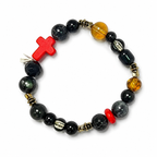 Die For You Inspired Bracelet | The Weeknd Inspired Jewelry | Dark Romance Bracelet | Handmade Gothic Red Cross Beaded Bracelet(BYY013)