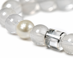 Clear Quartz & White Phantom Crystal Bracelet | Purification & Clarity Gemstone Bracelet | Handmade Minimalist Energy Jewelry(SJG011)