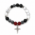 Loves Me Not Inspired Bracelet | t.A.T.u. Inspired Jewelry | Gothic Romance Bracelet | Handmade Black White Red Beaded Bracelet(BYY012)