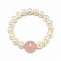 Rose Quartz & Freshwater Pearl Love Bracelet | Self Love Crystal Bracelet | Feminine Healing Jewelry | Handmade Pearl Bracelet(SJG004)