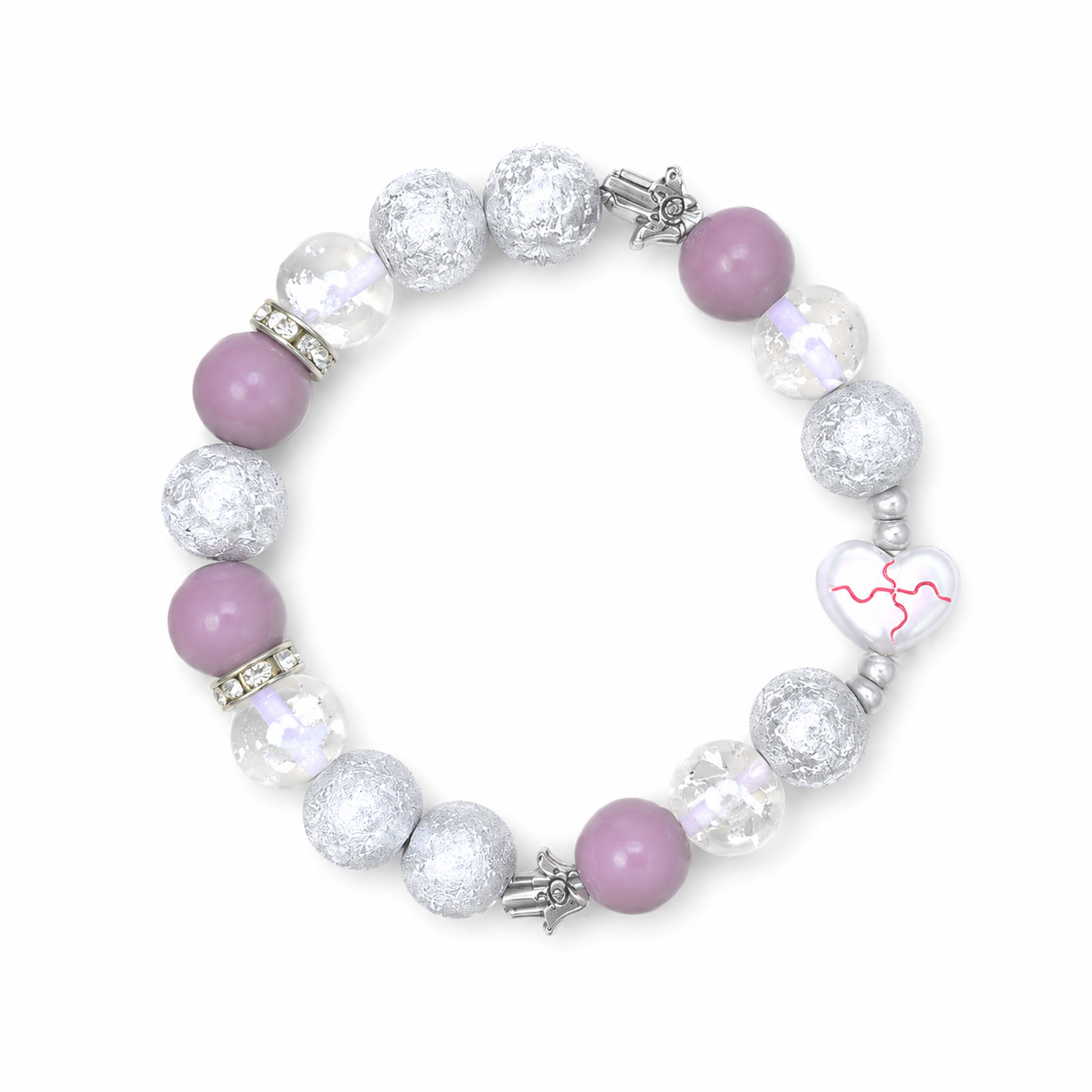 Wrap Me In Plastic Inspired Bracelet | CHROMANCE Inspired Jewelry | Y2K Pastel Bracelet | Handmade Heart Beaded Bracelet(BYY010)