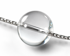 Clear Quartz Minimalist Bracelet | Transparent Crystal Chain Bracelet | Handmade Energy Jewelry for Clarity & Focus(SJG012)