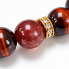 Red Tiger Eye Bracelet | Courage & Confidence Crystal Bracelet | Protection Jewelry for Motivation and Success | Handmade Gemstone Bracelet(SJG006)