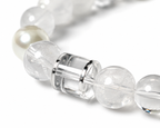 Clear Quartz & White Phantom Crystal Bracelet | Purification & Clarity Gemstone Bracelet | Handmade Minimalist Energy Jewelry(SJG011)