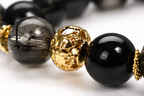 Herkimer Diamond & Black Obsidian Bracelet | Energy Amplifier Crystal Bracelet | Protection & Focus Jewelry | Handmade Spiritual Bracelet(SJG005)