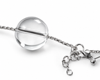 Clear Quartz Minimalist Bracelet | Transparent Crystal Chain Bracelet | Handmade Energy Jewelry for Clarity & Focus(SJG012)