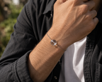 Clear Quartz Minimalist Bracelet | Transparent Crystal Chain Bracelet | Handmade Energy Jewelry for Clarity & Focus(SJG012)