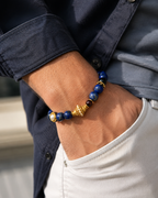 Lapis Lazuli, Black Obsidian & Red Tiger Eye Bracelet | Handmade Wisdom & Confidence Gemstone Bracelet | Luxury Crystal Jewelry(SJG014)