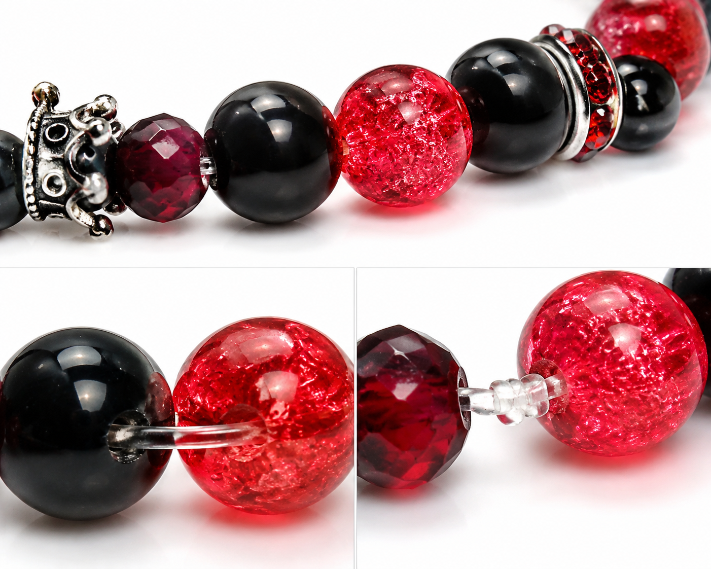 That’s What I Like Inspired Bracelet | Red Black Crown Bracelet | Luxury Royal Aesthetic Jewelry | Handmade Beaded Bracelet(BYY015)
