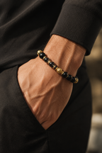 Herkimer Diamond & Black Obsidian Bracelet | Energy Amplifier Crystal Bracelet | Protection & Focus Jewelry | Handmade Spiritual Bracelet(SJG005)