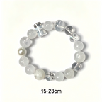 Clear Quartz & White Phantom Crystal Bracelet | Purification & Clarity Gemstone Bracelet | Handmade Minimalist Energy Jewelry(SJG011)