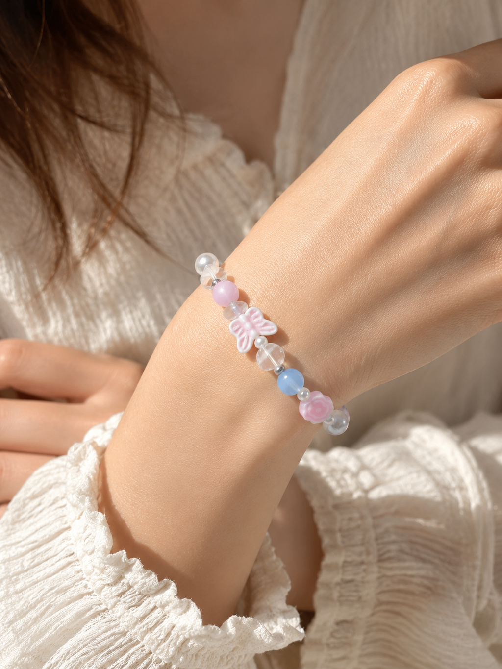 Taylor Swift Love Inspired Bracelet | Handmade Romantic Beaded Bracelet | Swiftie Fan Jewelry | Pink Heart Charm Gift for Her(AYY002)