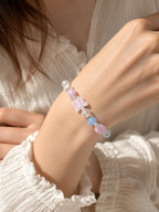 Taylor Swift Love Inspired Bracelet | Handmade Romantic Beaded Bracelet | Swiftie Fan Jewelry | Pink Heart Charm Gift for Her(AYY002)