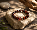 Red Tiger Eye Bracelet | Courage & Confidence Crystal Bracelet | Protection Jewelry for Motivation and Success | Handmade Gemstone Bracelet(SJG006)
