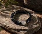 Obsidian, Blue Tiger Eye & White Phantom Bracelet | Handmade Protection & Strength Bracelet | Luxury Gemstone Jewelry(SJG013)