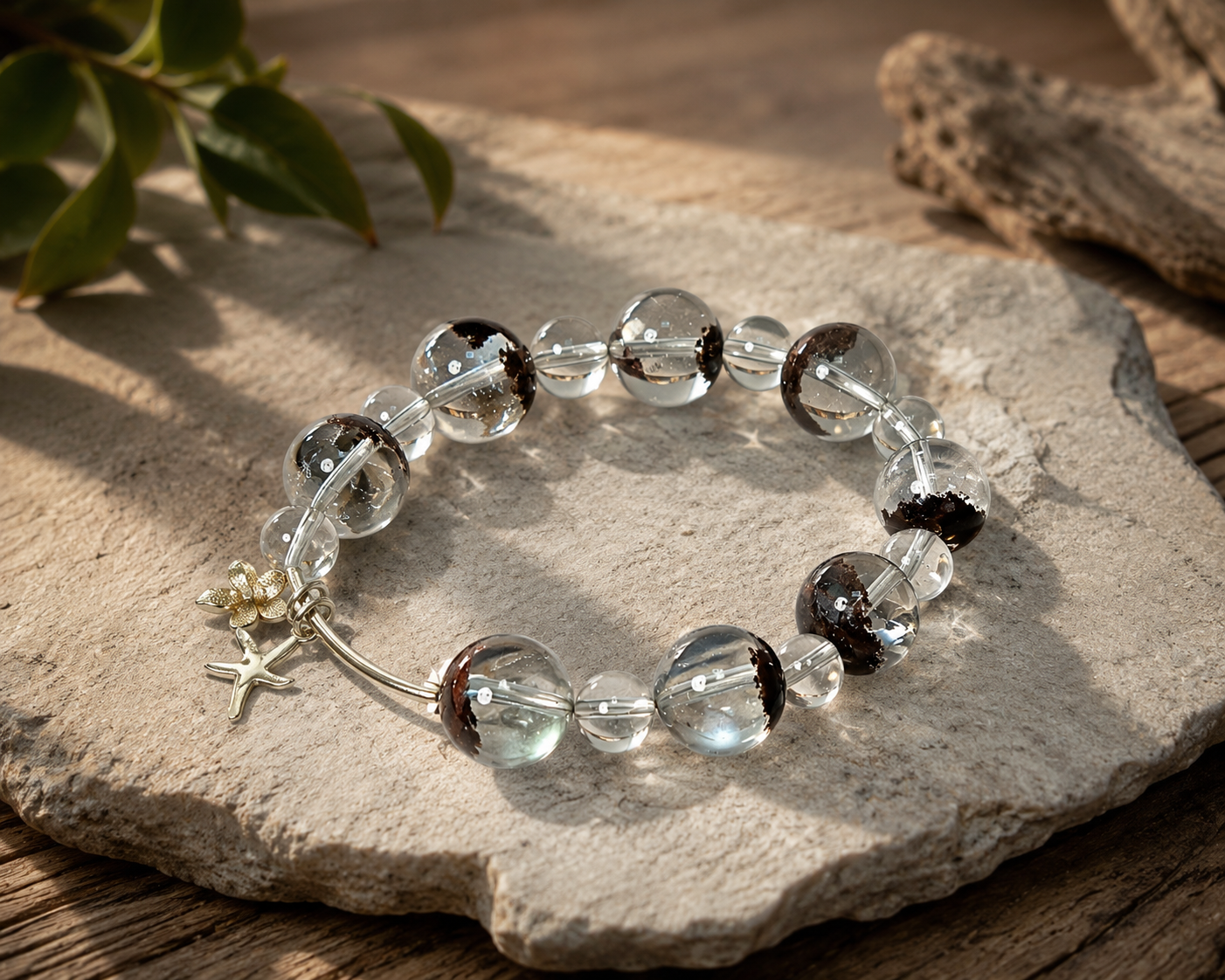 Green Phantom Quartz Bracelet | Wealth & Career Success Crystal Bracelet | Protection and Anxiety Relief Jewelry | Handmade Gemstone Bracelet(SJG007)