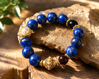 Lapis Lazuli, Black Obsidian & Red Tiger Eye Bracelet | Handmade Wisdom & Confidence Gemstone Bracelet | Luxury Crystal Jewelry(SJG014)