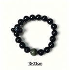 Black Obsidian & Green Phantom Quartz Bracelet | Protection and Prosperity Crystal Bracelet | Handmade Spiritual Gemstone Jewelry(SJG009)