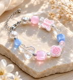 Taylor Swift Love Inspired Bracelet | Handmade Romantic Beaded Bracelet | Swiftie Fan Jewelry | Pink Heart Charm Gift for Her(AYY002)