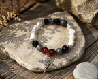 Loves Me Not Inspired Bracelet | t.A.T.u. Inspired Jewelry | Gothic Romance Bracelet | Handmade Black White Red Beaded Bracelet(BYY012)