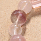 Madagascar Rose Quartz, White Azeztulite & White Phantom Quartz Multi-Stone Crystal Bracelet — Love & Emotional Healing, Intuition & Calm & Clarity & Amplify (Model SJG043) image 6