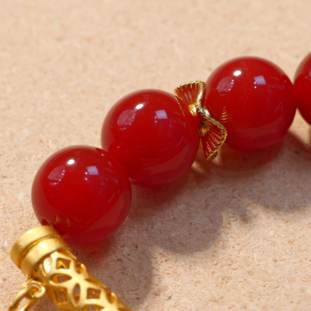 Red Agate Crystal Bracelet — Balance & Positive Energy (Model SJG046) image 2