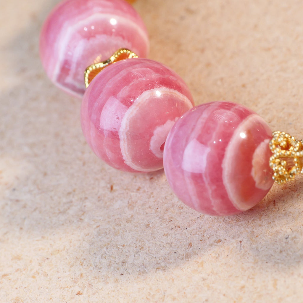 Madagascar Pink Agate, Red Agate & Clear Quartz Multi-Stone Crystal Bracelet — Love & Emotional Healing & Clarity & Amplify (Model SJG132) image 5