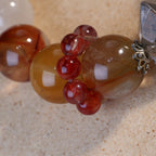 Red Jelly-Flower Quartz, Red Agate & White Moonstone Multi-Stone Crystal Bracelet — Intuition & Calm (Model SJG164) image 2