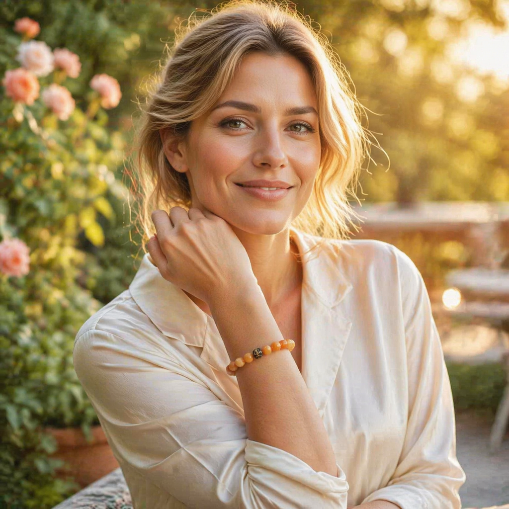 Golden Jade & Sandalwood Bracelet | Burmese Jade Calm Mind Wealth Protection Bracelet | 18-20cm Natural Stone Energy Jewelry for Serenity Fortune & Warding Negativity | Unisex