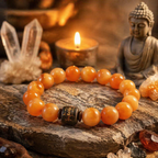Golden Jade & Sandalwood Bracelet | Burmese Jade Calm Mind Wealth Protection Bracelet | 18-20cm Natural Stone Energy Jewelry for Serenity Fortune & Warding Negativity | Unisex
