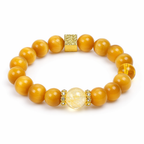 Gilded Years Healing Crystal Bracelet | Golden Tiger Eye Rainbow Citrine Yellow Fluorite Wealth Confidence Energy Jewelry | Natural Stone Beaded Bracelet for Men Women(SJG016)