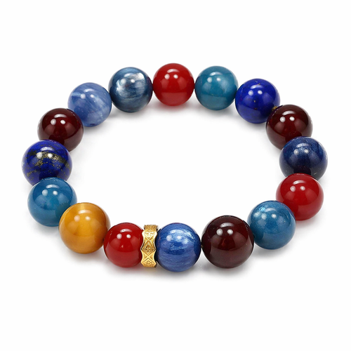 Golden Isle Multi-Crystal Bracelet | XIDU DIY - Front View